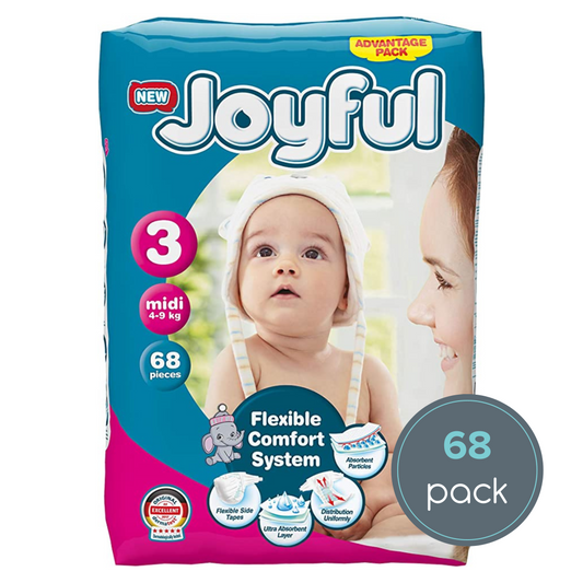 joyful size 3 midi nappy (4-9kg)