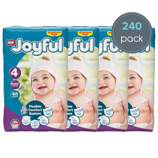 joyful size 4 maxi nappy | multipack (240 nappies)