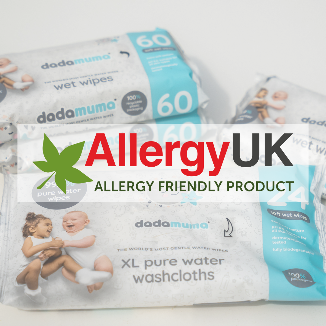 dadamuma 99.9% pure water wipes - pack of 60 (multipack x 4)