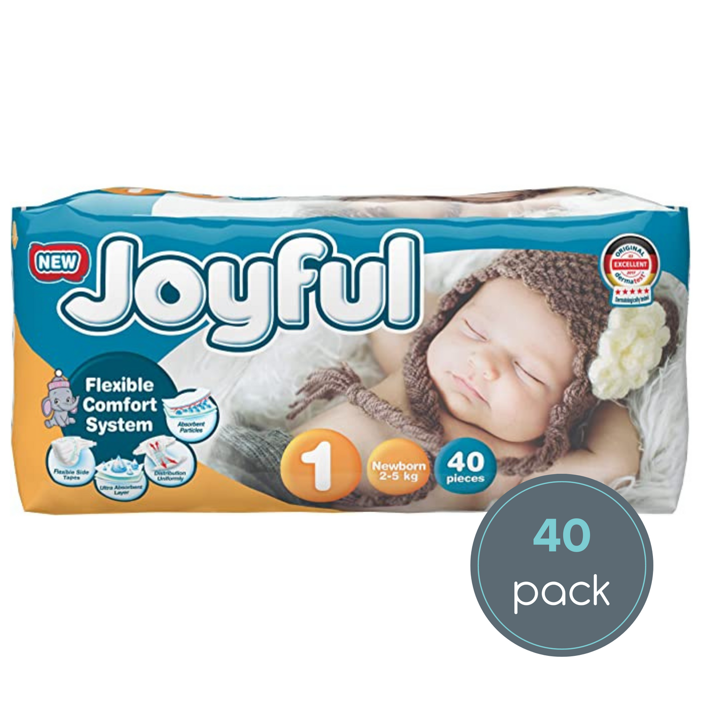 joyful size 1 newborn nappy (2-5kg)