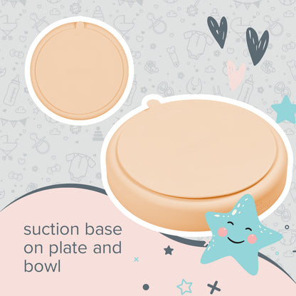 6 piece coral silicone little stars dining set