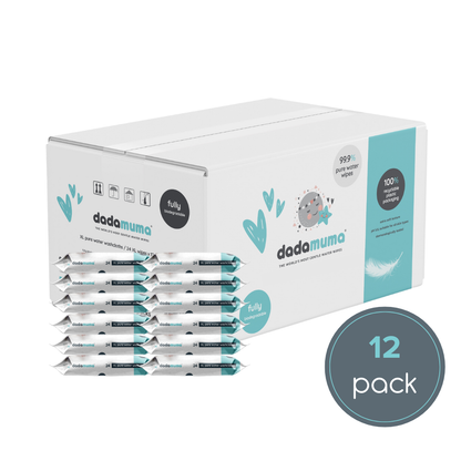 dadamuma 99.9% XL pure water wipes - pack of 24 (box x 12)