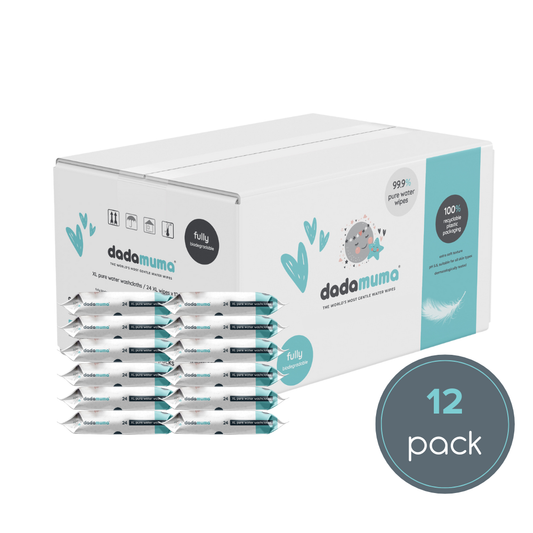 dadamuma 99.9% XL pure water wipes - pack of 24 (box x 12)