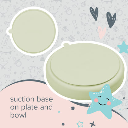 6 piece sage silicone little stars dining set
