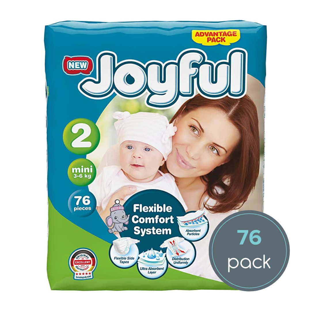 joyful size 2 mini nappy (3-6kg)